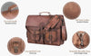 KPL 18 INCH Leather Briefcase Laptop Messenger bag