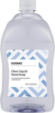 Solimo Gentle & Mild Clear Liquid Hand Soap Refill