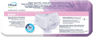 Tena Incontinence Underwear For Women - Super Plus Absorbency - L