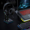Havit RGB Headphones Stand with 3.5mm AUX and 2 USB Ports
