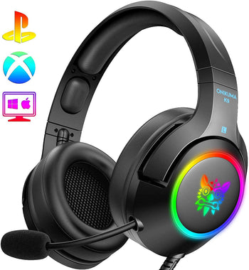 ONIKUMA RGB Gaming Headset for PC, PS5, PS4, Xbox one