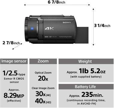 Sony FDR AX43 UHD 4K Camcorder