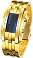 Mastop Men's Lava Stainless Steel Lava RED LED Digital Bracelet Watch