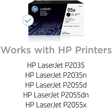 2 Toner Cartridges | Works with HP LaserJet P2035 series