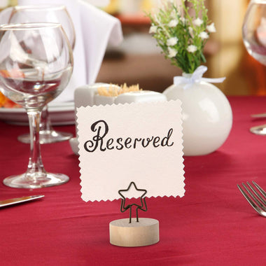 15 Pack Wooden Base Place Card Holders