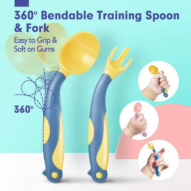 Baby Bowls First Stage with Bendable Spoons Fork