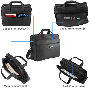 Laptop Bag 15.6 inch, Mens Laptop Briefcase, Expandable Carry on Computer Case