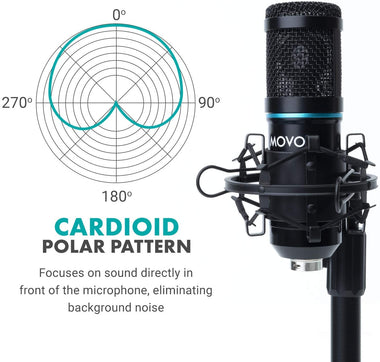 PC-M6 Universal Cardioid Condenser Microphone with XLR & 3.5mm