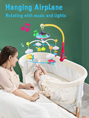 UNIH Baby Crib Mobile with Lights and Music