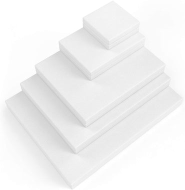 Arteza Stretched White Blank Canvas Multi Pack, 4x4", 5x7"