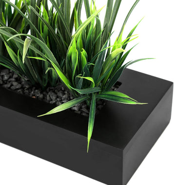 MyGift Artificial Green Wood Planter Pot