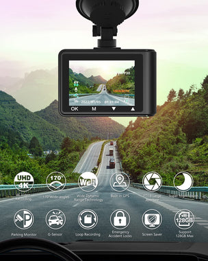 AQV Dash Cam 4k Built-in GPS with SNOY IMX335 Sensor
