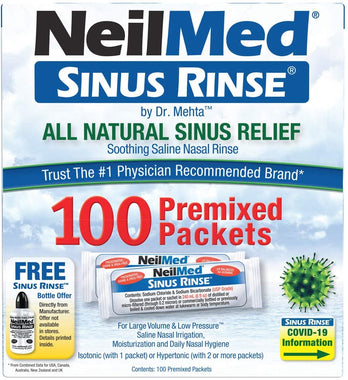 Sinus Rinse All Natural Relief Premixed Refill Packets 100 Each
