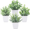 Der Rose 2 Packs Fake Plants Mini Artificial Greenery Potted Plants