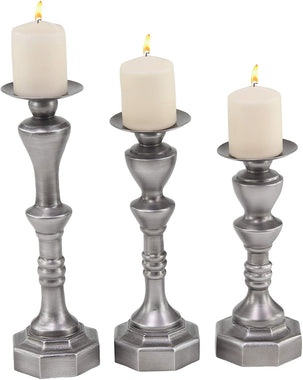 Traditional Wood and Metal Candle Holders