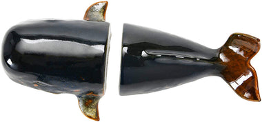 DF4135 Stoneware Whale Bookends