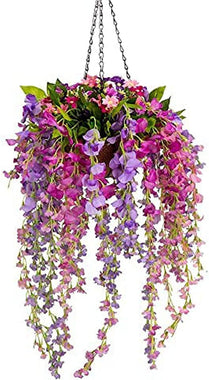 Mixiflor Artificial Wisteria Hanging Flower Decoration