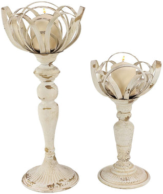 Goblet-Shaped Metal Candle Holders