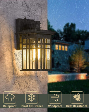 Dusk to Dawn Sensor Outdoor Wall Sconce Lantern