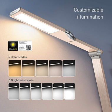 TaoTronics Gold Stylish Metal LED Desk Lamp