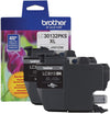 Brother Genuine LC30132PKS 2-Pack High Yield Black Ink Cartridges, Page Yield Up to 400