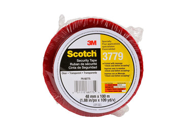 Scotch Security Message Box Sealing Tape 3779, Clear, 48 mm x 100 m