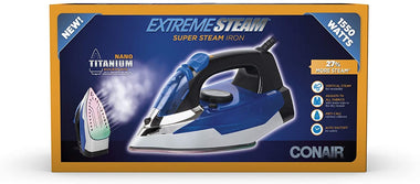 Conair CNRGI100 ExtremeSteam Super Steam Iron, black/blue 1550-WATTS