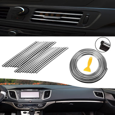 SunnyLi 20 Pieces Car Air Conditioner Decoration Strip and 5M/16.4ft