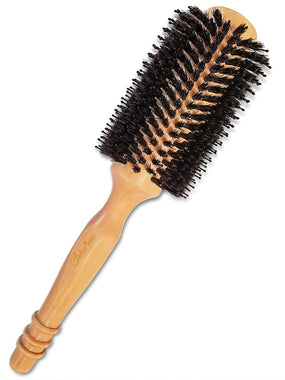 Boar Bristle Blow-dry Wooden Round Hairbrush Medium