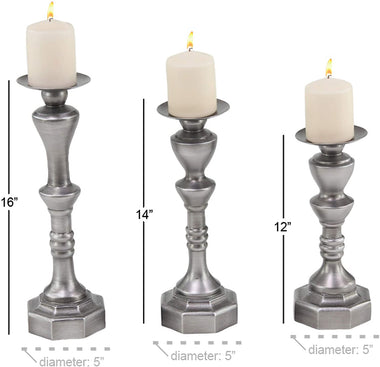 Traditional Wood and Metal Candle Holders