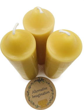 3 Pack Emergency Candles made from Pure Beeswax