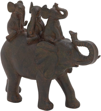Polystone Elephant Family Home Decor Product