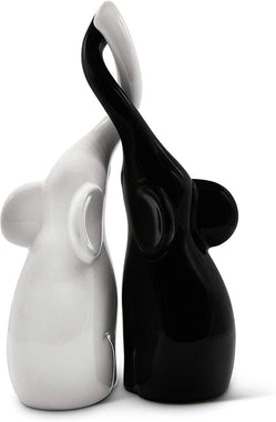 Loving Pair of Elephants Modern Ceramic Sculpture