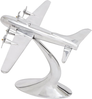 Aluminum Airplane Decor 32 by 17-Inch