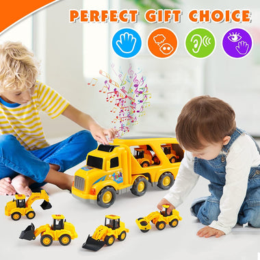 Construction Toy Trucks for 3-6 Year Old Boys & Girls
