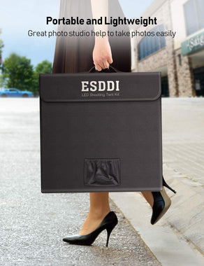 ESDDI Photo Studio Light Box 20"/50cm Adjustable Brightness Portable Folding