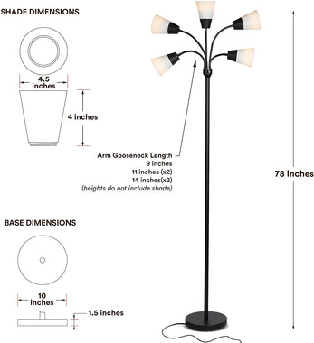Brightech Medusa Modern LED Floor Lamp