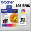 Brother Genuine Standard Yield Color Ink Cartridges, LC613PKS