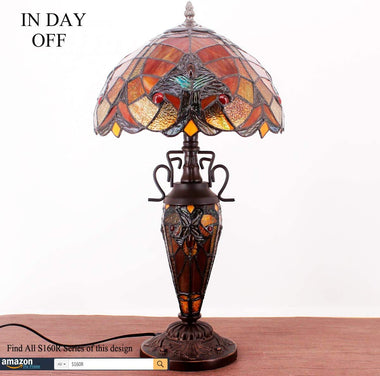 Tiffany Liaison Stained Glass Reading Lamp