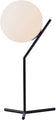 Amazon Brand – Rivet Glass Ball and Metal Table Lamp – Matte Black, 21.5"H, with Bulb