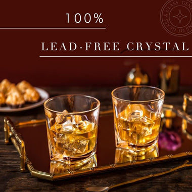 JoyJolt Luna Crystal Whiskey Glasses