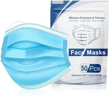 Hotodeal 50 Pcs Disposable Face Masks