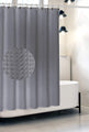 Waffle Weave Square Design Bathroom Curtains