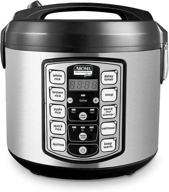 Aroma Housewares 20 Cup Cooked Digital Rice Cooker, Food Steamer