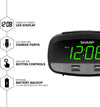 Sharp Digital Clock with Alarm and Dual USB Fast Charging Ports