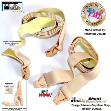 Hold-Up Brand Crisscross Fitted Sheet Strap Stay-Downs