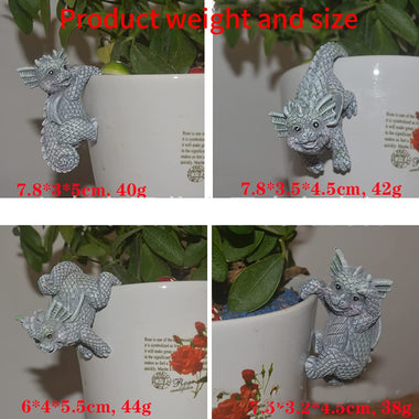Planter Pot Hanger Resin Hanging Dragon Statue