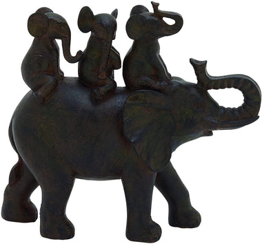 Polystone Elephant Family Home Decor Product