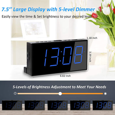 Super Loud Alarm Clock with Bed Shaker