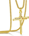 Rehoboth Men's Stainless Steel Nail Cross Pendant Necklace